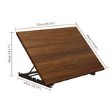Kawachi Wooden Portable Architect Drafting Table Engineering Drawing Board with 5 Adjustable Angles Size (28" x 19")KW88 Brown-