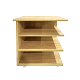 Kawachi Sofa Side End Bedside Table Nightstand with 4 Storage Shelf KW93 - Beige