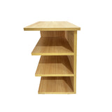 Kawachi Sofa Side End Bedside Table Nightstand with 4 Storage Shelf KW93 - Beige