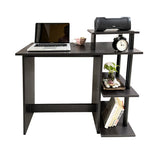 Kawachi Home Compact Laptop Table Notebook Computer Desk with Printer, Book, Files Shelves KW95-Black