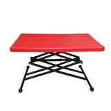 Kawachi Multifunctional Scissor Height Adjustable Folding Table Red - M33
