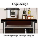 Kawachi Single Tier Kitchen Counter Shelf Microwave Stand Storage Spice Rack Organiser KW17-Brown