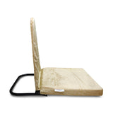 Kawachi Right Angle Back Support Portable Relaxing Folding Yoga Meditation Floor Chair Velvet Maroon I114-V-Cream
