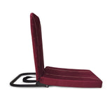 Kawachi Right Angle Back Support Portable Relaxing Folding Yoga Meditation Floor Chair Velvet Maroon I114