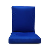 Kawachi Adjustable Back Support Relax Recliner Floor Chair Sofa with Cushion I116 (Blue, Standard Size)