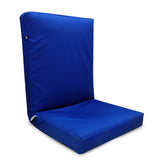 Kawachi Adjustable Back Support Relax Recliner Floor Chair Sofa with Cushion I116 (Blue, Standard Size)