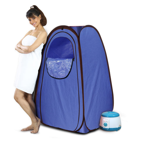 Kawachi Portable Steam Sauna Bath for Home Full Body Personal Sauna at Home Spa with 1.5L 750W Steam Generator, 60 Minute Timer Violet
